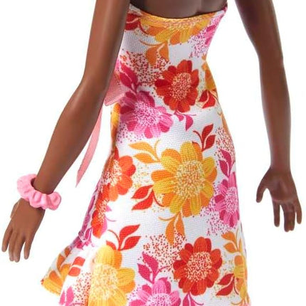 Barbie Loves the Ocean Doll with Natural Black Hair Wearing Pineapple Dress & Accessories, Fashion Doll & Clothes Made from Recycled Plastics