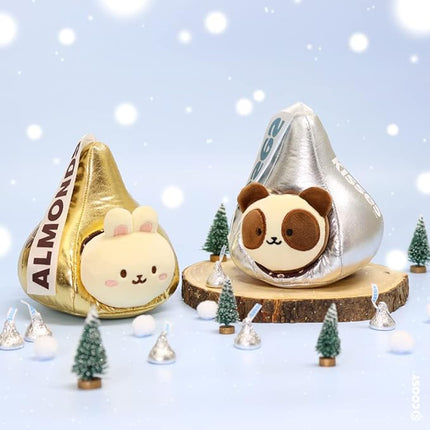 Anirollz Stuffed Animal Plush Toy - Official Hershey Kisses Chocolate Toy Blanket Outfitz Doll | Soft, Squishy, Warm, Cute, Comfort, Safe| Pillow with Bunny - Valentine's Day Gift 6" Bunniroll