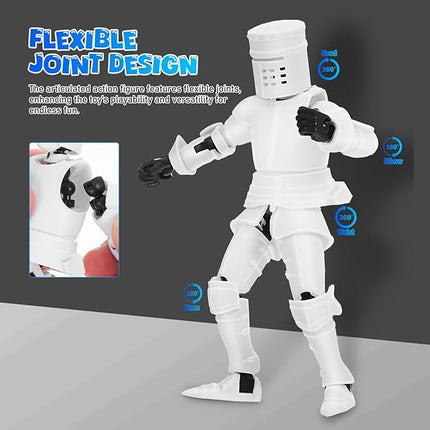 Toyvian 1set Articulated Medieval Knight Action Figure Accessories Poseable Robot Toy for Creative Play Includes Dual Helmets and Hand Styles Desktop Ornament and Shelf Decoration