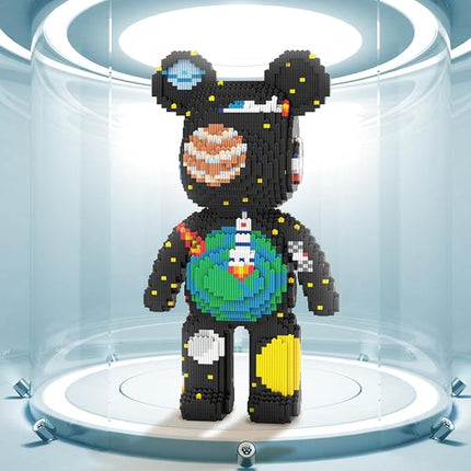 DAHONPA Animal Space Bear Micro Building Blocks Set (7220 Pieces) Universe Planet Brick with Storage Drawer, Gift for Adults and Kids