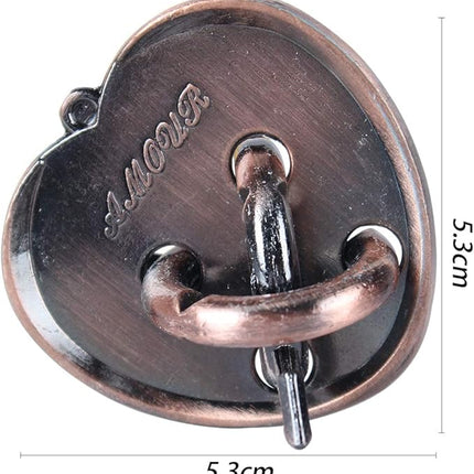 Brain Teaser Puzzle for Adults Puzzles Metal Hole Lock Adult Educational Toy Jigsaw IQ Puzzle (Orange)