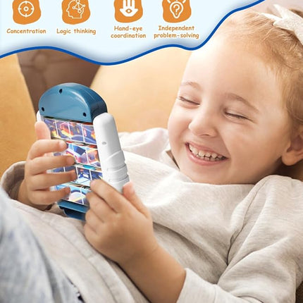 16-Piece Rotating Puzzles for Kids 4-6, Toddlers Puzzles 3-4, Road Trip, Airplane Activities Game, Travel Toys - Brain Teaser, Fine Motor Skills - Birthday Gifts Boys Girls - Special Vehicle