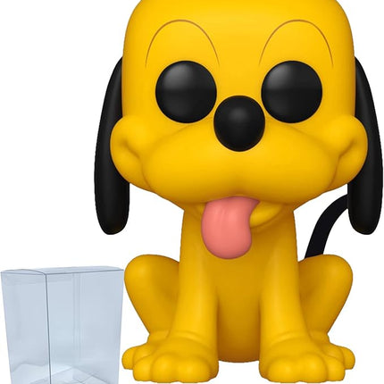 Disney Classics Pluto #1189 Funko Pop with Protector Bundle - Includes Disney Classics Pluto #1189 Vinyl Figure with Blue Salamander Emporium Plastic Protector Case