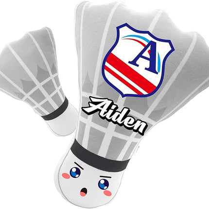 Custom BadmintonPillows with Text Badminton Plush Stuff for Boys Girls Creative Room Decor Personalized Pillows Toy Birthday Party Easter Gifts for Boys Girls Toddler Kids Adults