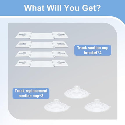 4-Pack Third-Party BluTrack Compatible Track Anchors with Floor Suction & 3 Track Suction Cups – Secure Indoor Race Layouts