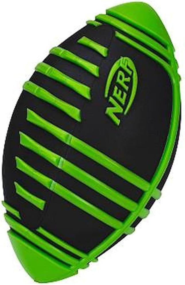 NERF Weather Blitz Kids Foam Football - Youth Weatherproof Soft Foam Ball - Indoor + Outdoor Football for Kids - Small Junior Foam Football - 9" Inch Youth Sized Football - Green
