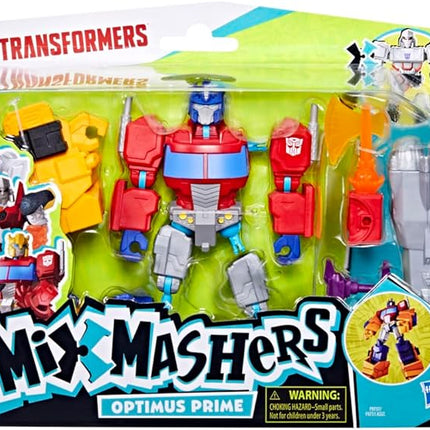 Transformers MixMashers Optimus Prime Custom Mix-and-Match Deluxe Action Figure & Accessories, 5-Inch (12 cm) Robot Toys for Kids, Ages 4+