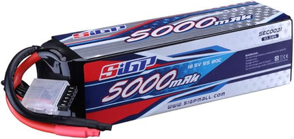 Not Yet SIGP 5S Lipo Battery 5000mAh 18.5V 80C Soft Pack for RC Helicopter Airplane FPV Drone Quadcopter Racing Hobby