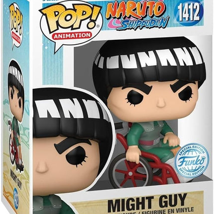 Funko Pop! Animation: Naruto Shippuden - Might Guy, Guy Sensei in Red Wheelchair Special Edition Multicolor Exclusive Vinyl Figure #1412