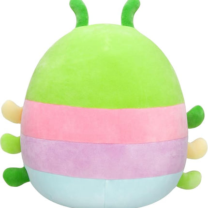 Squishmallows Original 14-Inch Rutabaga Caterpillar with Multicolored Stripes - Large Ultrasoft Official Jazwares Plush