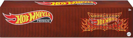 Hot Wheels Premium Toy Cars & Trucks, Lion’s Roar Container Set with 5 Die-Cast 1:64 Scale Drag Racing Vehicles in Collectable Display Container
