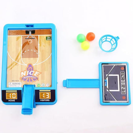 Random Color Tabletop Basketball Game Toys，Office Desktop Basketball Party Favors，Novelty Basketball Shooting Game Carnival Classroom Prizes Goodie Bag Stuffers for Kids Boys Girls(1PACK)