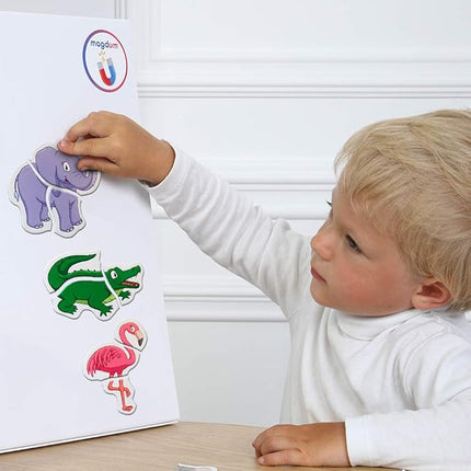 Zoo Magnetic Puzzles for Kids - 5 Big Magnetic Animals for Baby - Travel Toys for for Toddlers - Magnet for Refrigerator - Travel Games - Baby Educational Gift - Puzzle for Preschooler