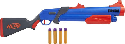Nerf Fortnite Pump SG Blaster - Pump Action Mega Dart Blasting - Breech Load - 4 Official Mega Darts - for Youth, Teens, Adults, Blue,2.76 x 32.87 x 10.39 inches