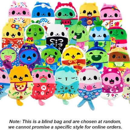 Cats vs Pickles Kittens vs Gherkins - Mystery Bag - Contains 1 Pair of 3" Bean Filled Plushies! Collect These as Stocking Stuffers, Fidget Toys or Sensory Toys. Great for Kids, Boys, & Girls