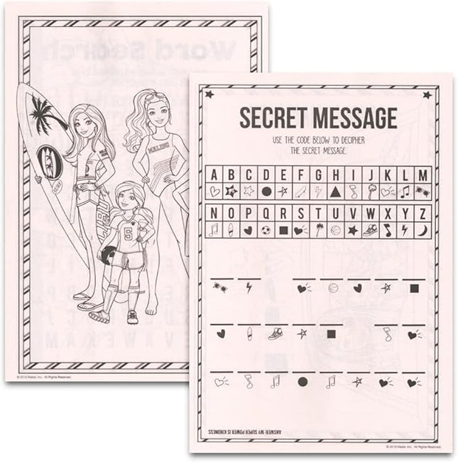 Barbie Coloring and Activity Book Super Set - 4 Books with Over 25 Stickers Party Pack