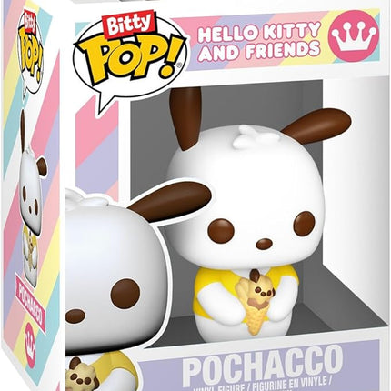 Funko Pop! Bitty: Sanrio - Keroppi, Hello Kitty (Unicorn Party), Pochacco, and Chase Mini Figure - 0.9 Inch (2.2 Cm) - Hello Kitty Collectable - Stackable Display Shelf Included - Gift Idea
