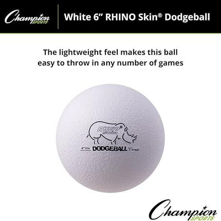 Champion Sports® Rhino Skin® Low Bounce Dodgeball Sets & Singles for Playground, PE, Backyard & League Games – Team Sports Equipment for Youth & Adults