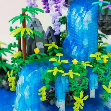 The Moon Palace Chinese Architecture Micro Building Blocks Set with LED Lights, 4574PCS Cherry Blossom Tree Model Kit, Collectible Cultural Gift for Adults & Teens