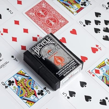 Bicycle Prestige Waterproof Plastic Playing Cards, Red and Blue 2 Pack