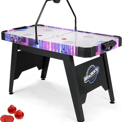 KOTEK 56 Inch Air Hockey Table, Hockey Table Game w/Digital LED Scoreboard & Powerful 12V Motor, Indoor Ice Hockey Table for Game Room, Home, Office with 2 Pucks, 2 Pushers