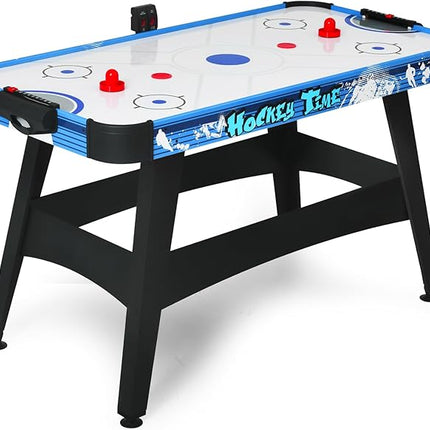 58" Air Hockey Table, Arcade Powered Air Hockey Game Table with Powerful Motor, Digital LED Scoreboard, Hockey Table Gaming Set Includes 2 Pucks & 2 Pushers for Home Game Room