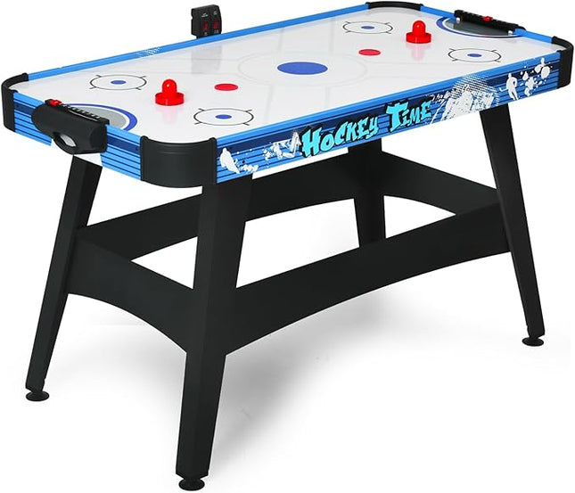 58" Air Hockey Table, Arcade Powered Air Hockey Game Table with Powerful Motor, Digital LED Scoreboard, Hockey Table Gaming Set Includes 2 Pucks & 2 Pushers for Home Game Room