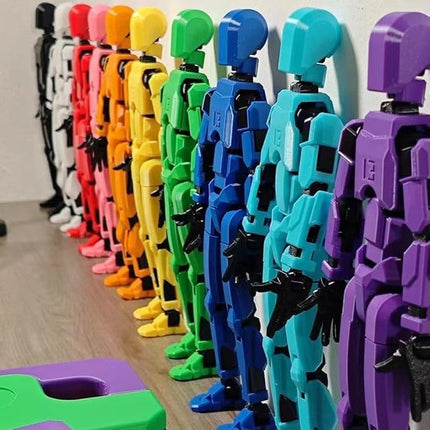 7PCS Assembly Completed T13 Action Figure 3D Printed Multi-Jointed Movable,Lucky 13 Action Figures,Multi-Articular Action Figures,Desktop Decorations,Creative Gifts (7 Colors)
