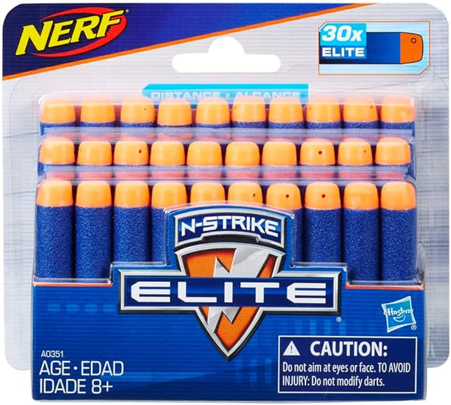 Nerf Darts 30 Pack Refill For Elite Blasters -- Official N-Strike Elite Darts -- For Kids, Teens, Adults , Blue