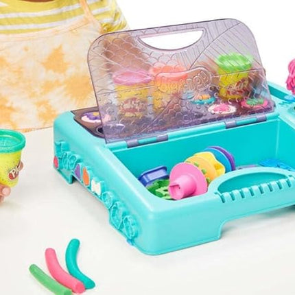 Play-Doh Set On The Go Imagine and Store Studio, with 30 Tools and 10 Cans of Modeling Compound, Travel Toys for 3 Year Old Girls and Boys and Up, Non-Toxic