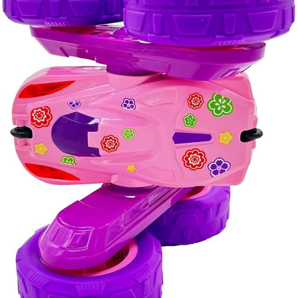 Threeking RC Stunt Cars Remote Control Car Toys with Lights Double-Sided Driving Gifts Presents 6 7 8 9 10 11 12 Year Old Girls Pink