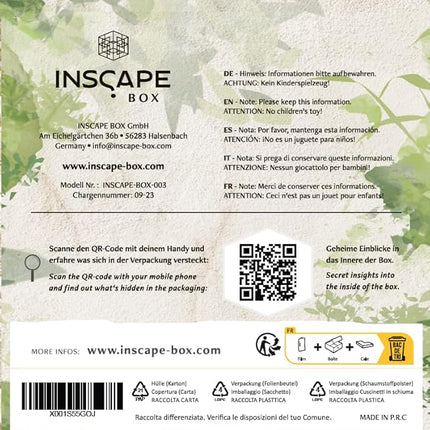 INSCAPE Maya´s Myths - Puzzle Box - Escape Room in A Box - Cluebox - Gift Puzzle Boxes for Adults with Hidden Compartments - Escape Room Puzzles Escape Room Game - Brain Teasers Puzzles for Adults