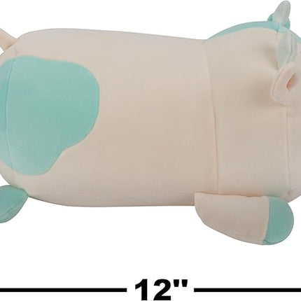 Squishmallows Original 12in Belana The Aqua Cow Sleepamallows – Official Jazwares Plush (Medium-Sized)
