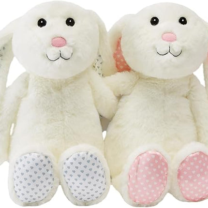 Let's Make Memories Personalized Hugging Plush Bunnies - for Birthday - Easter Bunny - Bunny Stuffed Animal for Kids - for Boy - for Girl