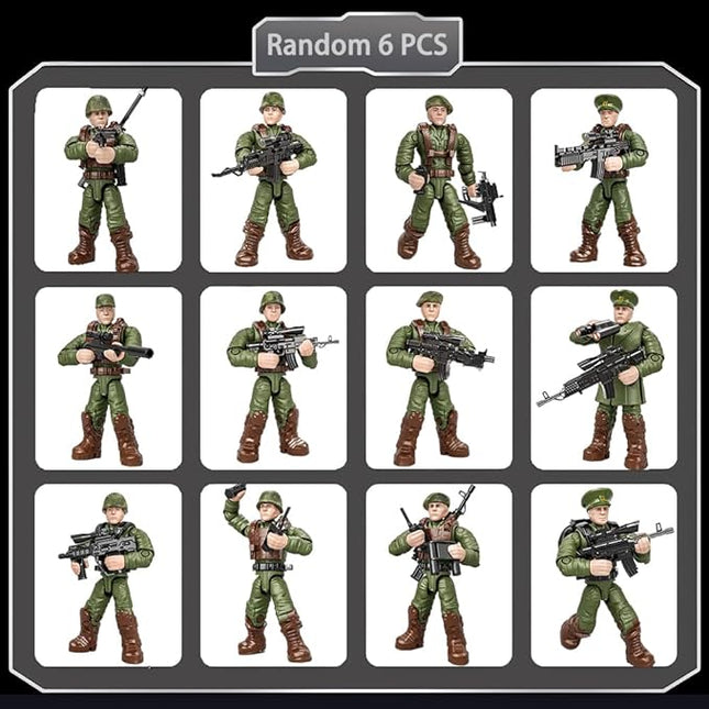 YEIBOBO ! Minifigures Blind Bags, Military Action Figures with Weapons and Accessories Mystery Pack Wolf Marines