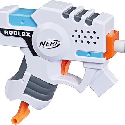 Nerf Roblox Strucid: Boom Strike Dart Blaster, Pull-Down Priming Handle, 2 Elite Darts, Code to Unlock in-Game Virtual Item, White