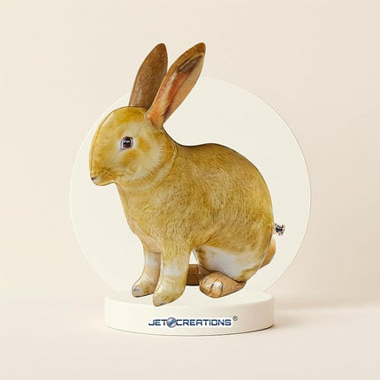 Jet Creations 22 Inch Tall Inflatable Rabbit, Light Yellow Lifelike Bunny Toy Figure for Decoration or Play, Easter, Livestock Theme Party, Pool, Birthday, VBS, Photo Prop, Easy to Inflate, 1 pc