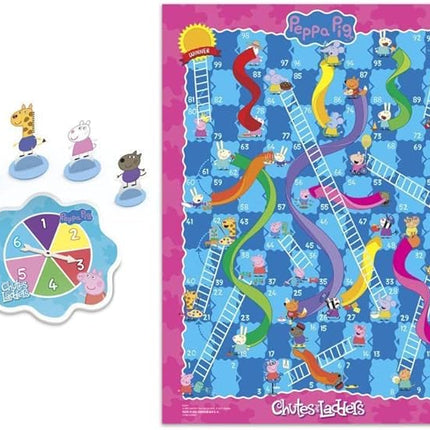 Hasbro Gaming Chutes and Ladders: Peppa Pig Edition Board Game for Kids Ages 3 and Up, Preschool Games for 2-4 Players