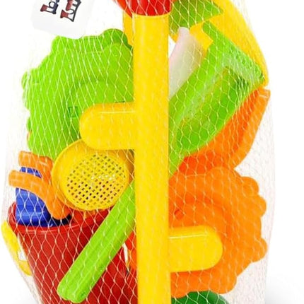 Liberty Imports Double Sand & Water Wheel Tower Beach Toy Set w/Built-in Funnel, Sieve, Bucket, Shovel, Rake, Animal Molds for Kids, Toddlers Play