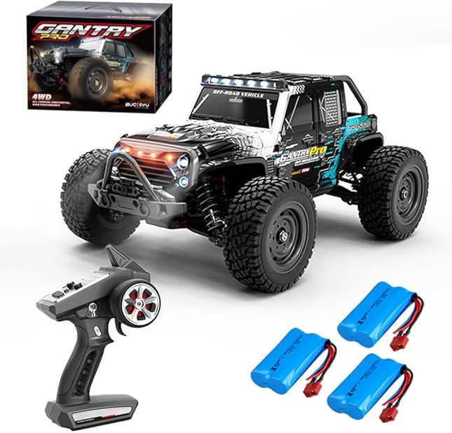 X-Verse 16103PRO 1:16 Fast Brushless RC Car for Adults, Max 50 mph, 4X4Off Road Remote Control Truck, 4WD High Speed Drift RC Car, All Terrain RC Truggy(3 Battery)