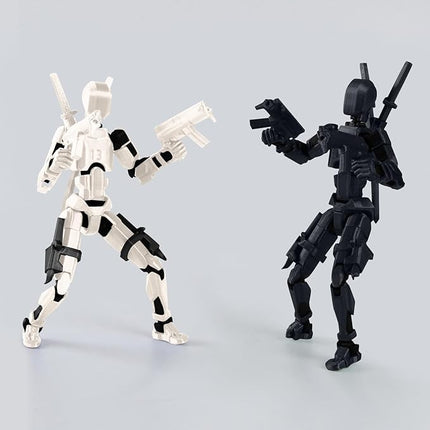T13 Action Figure (Assembly Completed) Titan 13 Dummy 13 Figure Robot 13 Figure 3D Printed Articulated Multi-Jointed Movable Robot Model (2 Pack-F)