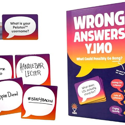 Wrong Answers Only: The Ultimate Adult Party Game – A Fun, Competitive Group Guessing Game for 8 Players, Ages 14 and Up – Perfect for Game Nights