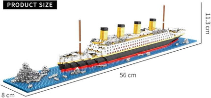 Titanic Architecture Set Micro Building Blocks Model Kit for Adults, Teens and Kids Age of 14+ 1872 Pieces