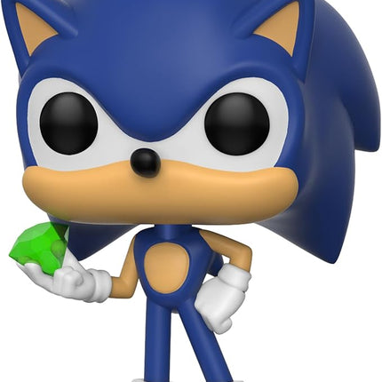 Funko Pop! Games: Sonic - Sonic with Emerald Collectible Toy, Blue