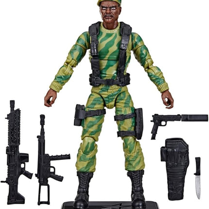 G.I. Joe Classified Series Retro Cardback SGT. Stalker, Collectible 6 Inch Action Figure with 8 Accessories