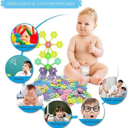 QUN XING STEM Toys Building Blocks Educational Toys 720 Pieces Construction Interlocking Plastic Flake Disc Set Great STEM Toy for Kids 6+ Years Old Boys and Girls