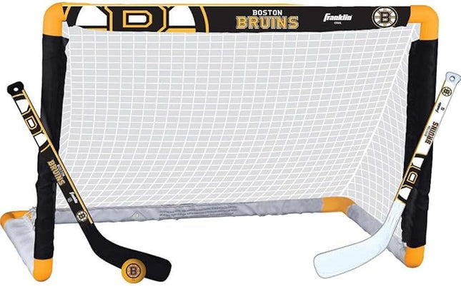 Franklin Sports NHL Mini Hockey Set - Kids Indoor Knee Hockey Goal, Ball, + 2 Stick Combo - Youth Team Indoor Toy Set - Official - Ages 3+