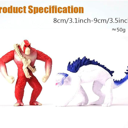 Set of 6pcs Action Figures King of The Monsters Dragon - Highly Detailed and Articulated 5" Tall Collectible Toys