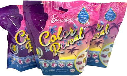 Barbie Color Reveal Baby Doll Sand & Sun Series (Bundle of 3) | 5 Surprise Reveals per Doll, Floatable Fruit Case & Accessories, Ages 3–9