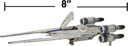 Jazwares Star Wars Micro Galaxy Squadron U-Wing Starfighter - 12-Inch Vehicle with Foldout Wings, Troop Bay, Sniper Gun, and Three 1-Inch Micro Figure Accessories